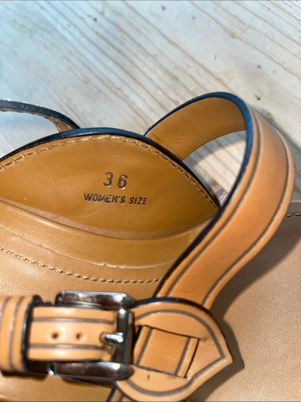 Tod's Italian Cognac Leather Multi-Strap Caged Buckle Sandals - Picture 10 of 10